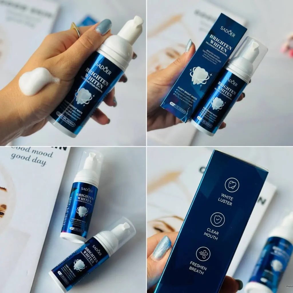brighten فوم سفید کننده دندان و رفع فوری زردی دندان سادورr