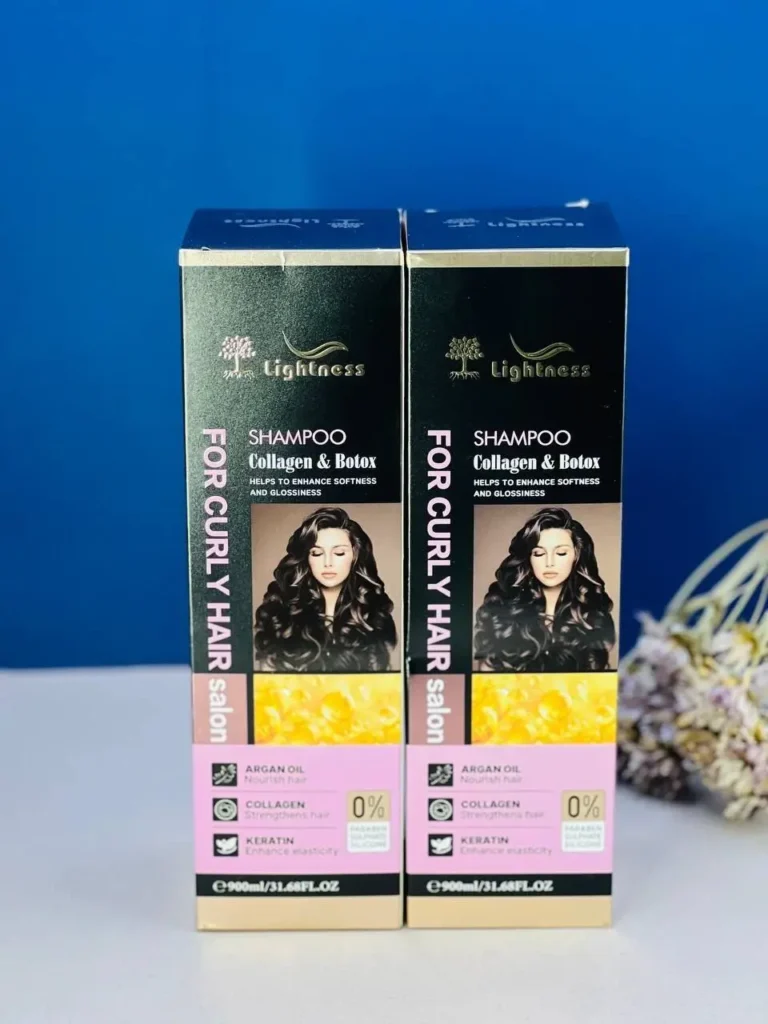 شامپو صورتی لایتنس حاوی کلاژن و بوتاکس مخصوص موهای فر و حالت دار شامپو صورتی لایتنس حاوی کلاژن و بوتاکس مخصوص موهای فر و حالت دار